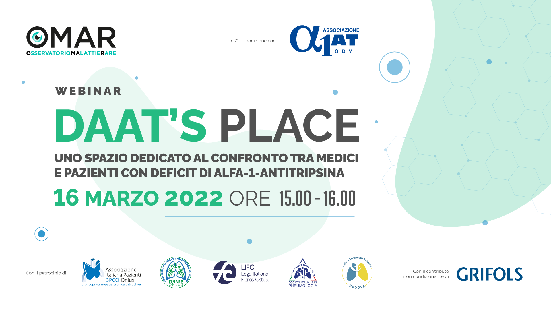 DAAT’S PLACE – Uno spazio dedicato al confronto tra medici e pazienti con Deficit di Alfa1-AT